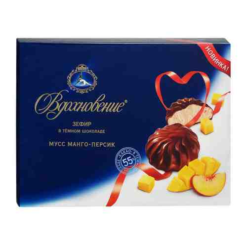 Зефир Вдохновение Мусс манго персик в темном шоколаде 245 г арт. 3459996