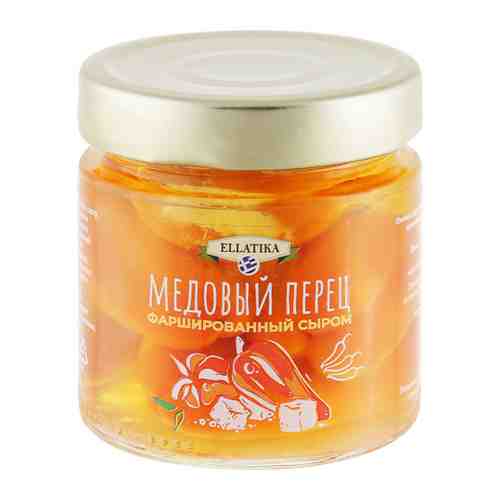Перец Ellatika оранжевый сладкий фаршированный сыром в подсолнечном масле 210 г арт. 3440064
