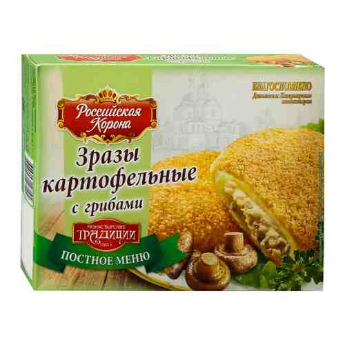 Зразы Российская Корона картофельные с грибами замороженные 330 г арт. 3471391