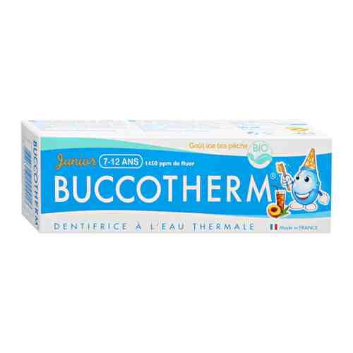 Зубная паста детская BuccoTherm персиковый чай с 7 до 12 лет 50 мл арт. 3498401