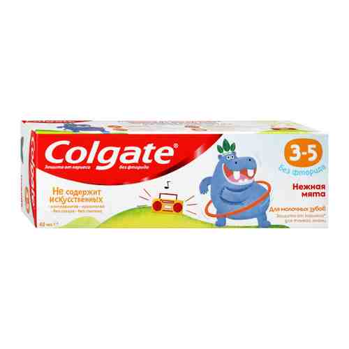 Зубная паста детская Colgate без фторида для детей с 3 до 5 лет 60 мл арт. 3397970