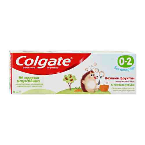 Зубная паста детская Colgate нежные фрукты без фторида с рождения до 2 лет 40 мл арт. 3397969