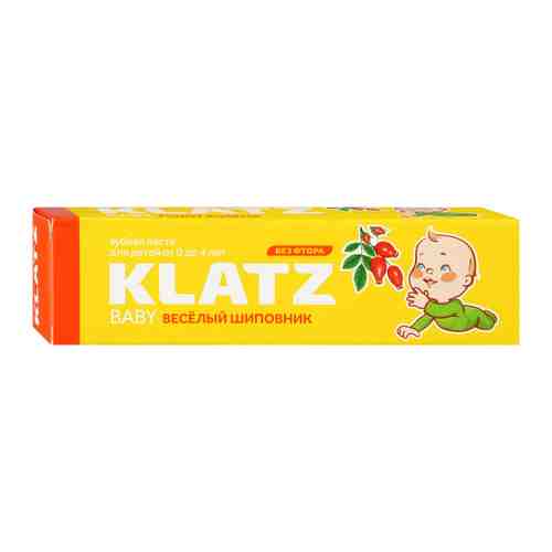 Зубная паста детская Klatz Baby веселый шиповник без фтора 40 мл арт. 3425142
