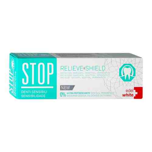 Зубная паста-гель Edel+white Stop Sensitive Relieve+Shield Стоп Чувствительность и Защита 75 мл арт. 3502247