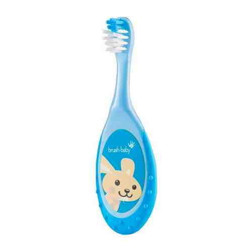 Зубная щетка детская Brush Baby FlossBrush синяя с 0 до 3 лет арт. 3508778