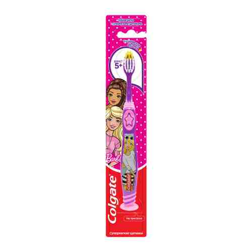 Зубная щетка детская Colgate Barbie супермягкая фиолетовая с 5 лет арт. 3503840