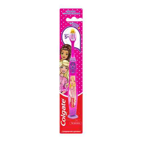 Зубная щетка детская Colgate Barbie супермягкая розовая с 5 лет арт. 3503869