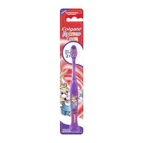 Зубная щетка детская Colgate Доктор Заяц супермягкая фиолетовая с 2 лет арт. 3503874