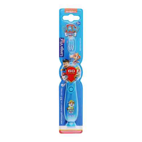 Зубная щетка детская Longa Vita Paw Patrol мигающий таймер синяя арт. 3506478