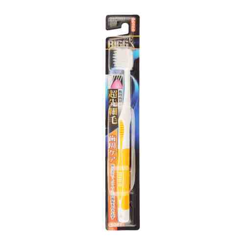 Зубная щетка Ebisu с утонченными кончиками и прорезиненной ручкой мягкая арт. 3420597