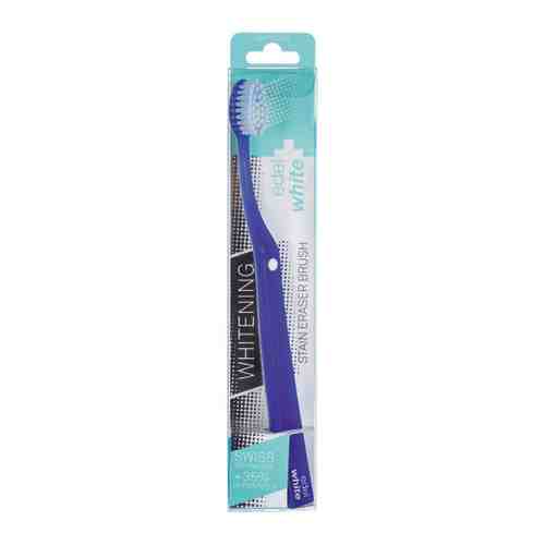 Зубная щетка Edel+white Stain Eraser Whitening Soft с защитным колпачком отбеливающая мягкая синяя арт. 3502238