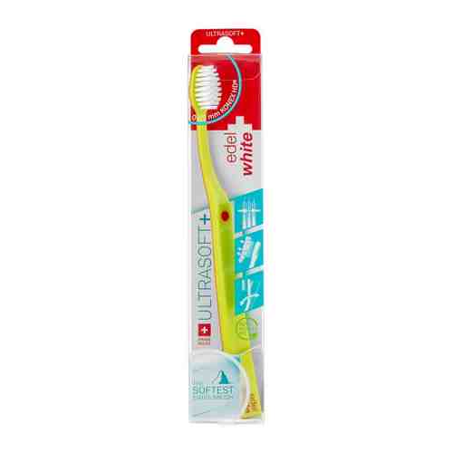 Зубная щетка Edel+white Ultrasoft+ с защитным колпачком ультрамягкая лайм арт. 3502225