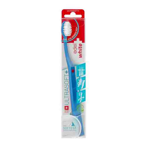 Зубная щетка Edel+white Ultrasoft+ с защитным колпачком ультрамягкая синяя арт. 3502208