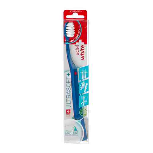 Зубная щетка Edel+white Ultrasoft+ с защитным колпачком ультрамягкая темно-синяя арт. 3502221