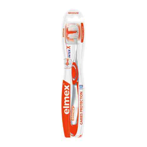 Зубная щетка Elmex Защита от кариеса средняя жесткость оранжевая арт. 3407671