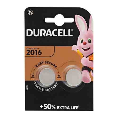 Батарейка Duracell Specialty 2016/CR2016/DL2016 литиевая (2 штуки) арт. 3506575