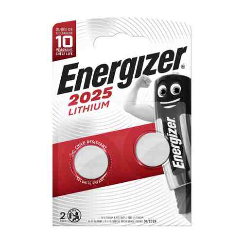 Батарейка Energizer Miniatures Lithium CR 2025 FSB2 литиевая (2 штуки) арт. 3421549