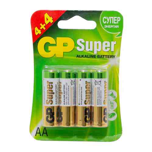 Батарейка GP Batteries 15A4 4LNT АА алкалиновая (8 штук) арт. 3460350