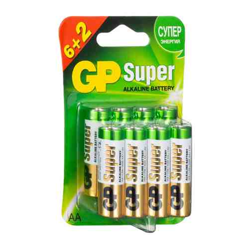 Батарейка GP Batteries 15A6/2-2CR8 АА алкалиновая (8 штук) арт. 3447215