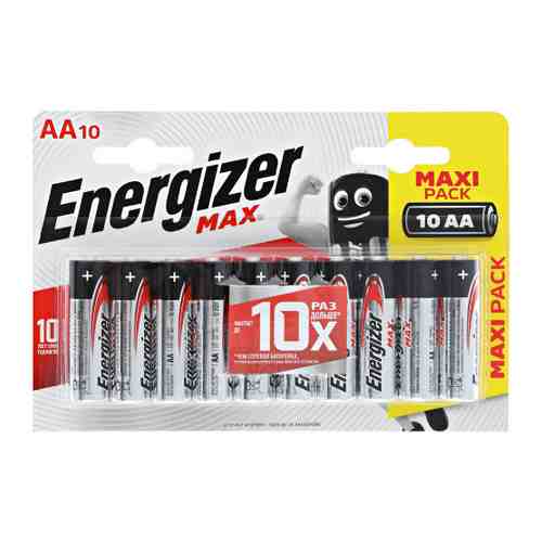 Батарейки Energizer Max AA/LR6 1.5V (10 штук) арт. 3513367