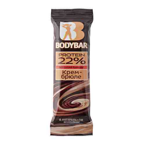 Батончик Bodybar протеиновый 22% Крем-брюле в горьком шоколаде 50 г арт. 3389110