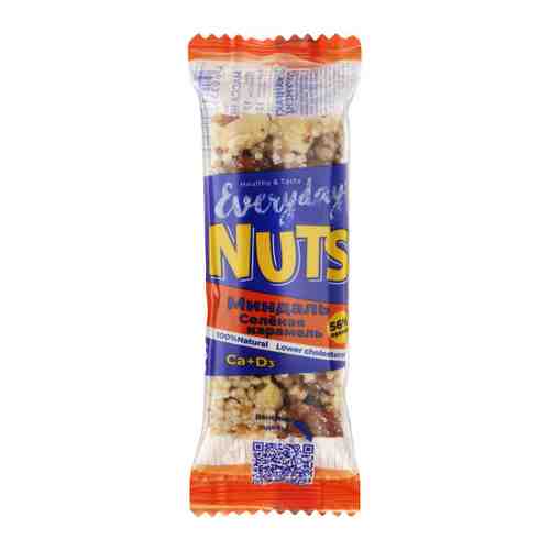 Батончик Everyday Nuts ореховый Миндаль Соленая карамель 40 г арт. 3517495