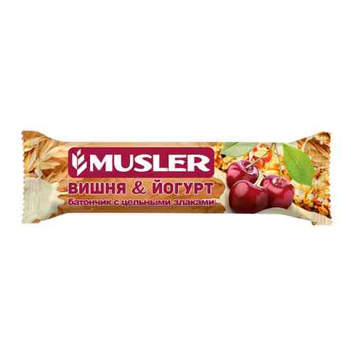 Батончик Musler злаковый Вишневый в йогуртовой глазури 30 г арт. 3445645