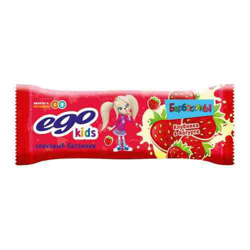 Батончик-мюсли Ego Kids Клубника с железом и витаминами в йогуртовой глазури 25 г арт. 3389116