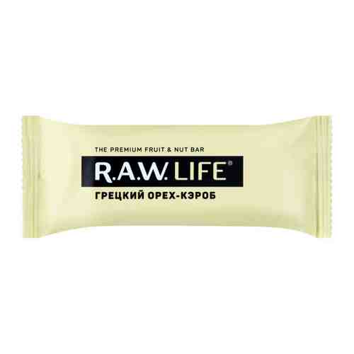 Батончик Raw Life орехово-фруктовый Грецкий орех-Кэроб 47 г арт. 3375108