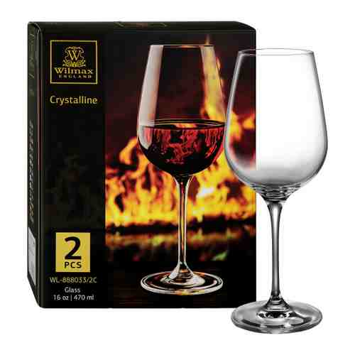 Бокал для вина Wilmax в цветной упаковке 470 мл 2 штуки арт. 3376791