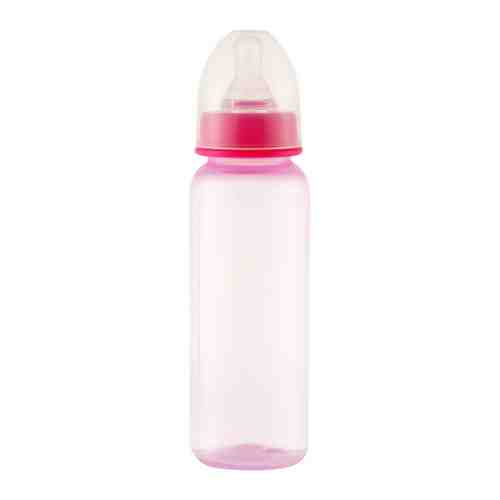 Бутылочка для кормления Курносики с силиконовой соской от 0 месяцев розовая 250 мл арт. 3416889