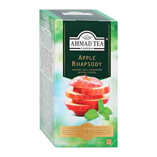 Чай Ahmad Tea черный мелкий с яблоком и мятой 25 пакетиков по 1.5 г арт. 3330949
