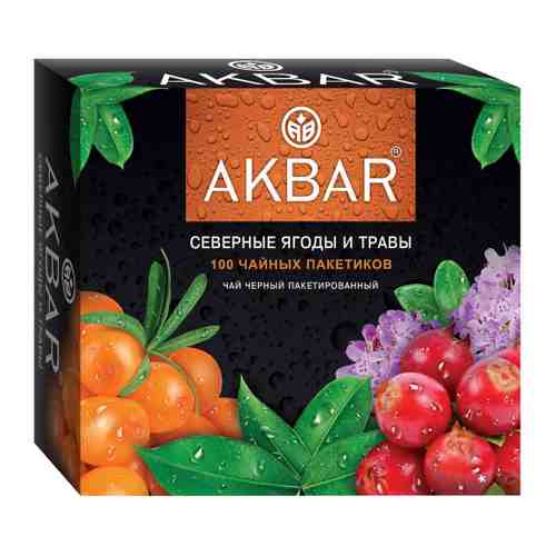 Чай Akbar Северные ягоды и травы черный 100 пакетиков по 1.5 г арт. 3445435