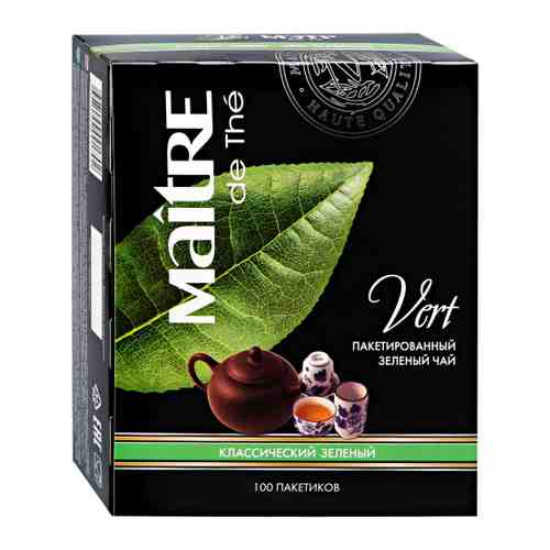 Чай Maitre de The зеленый мелкий 100 пакетиков по 2 г арт. 3238684