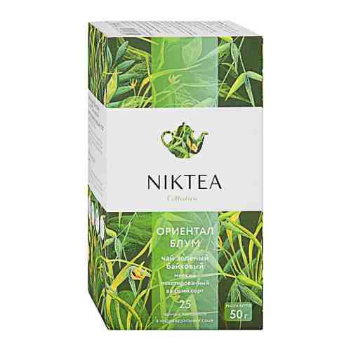 Чай Niktea Ориентал Блум зеленый мелкий 25 пакетиков по 2 г арт. 3382011