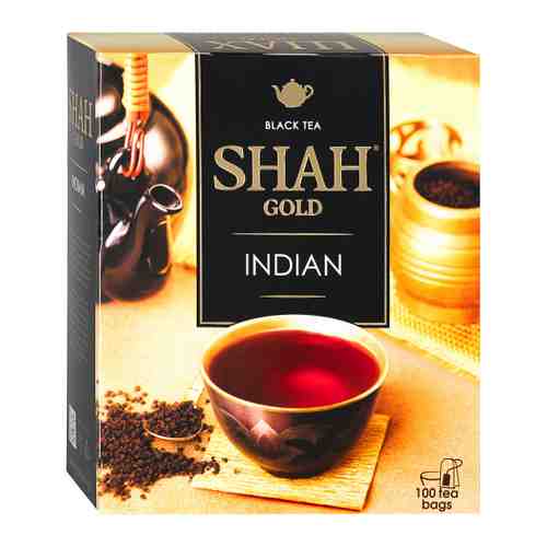 Чай Шах Gold Индийский черный 100 пакетиков по 2 г арт. 3413698