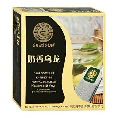 Чай Shennun Китайский Молочный улун зеленый 100 пакетиков по 1.8 г арт. 3449797