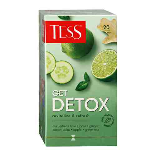 Чай Tess Гет Детокс зеленый 20 пакетиков по 1.5 г арт. 3451442
