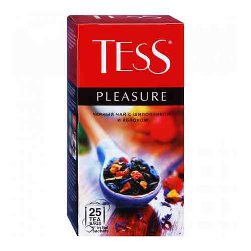 Чай Tess Pleasure черный с шиповником и яблоком 25 пакетиков по 1.5 г арт. 3100905
