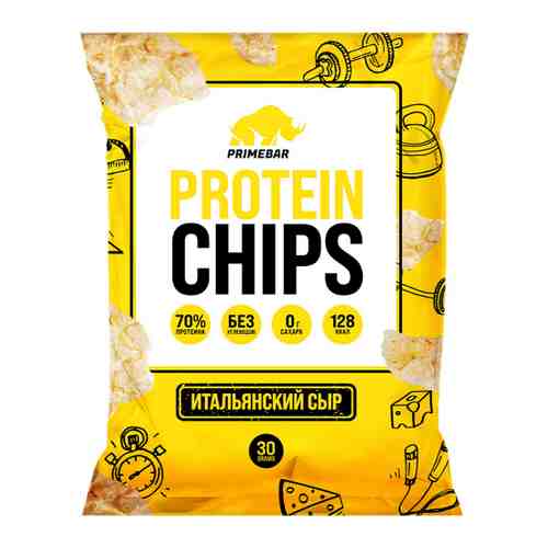 Чипсы Primebar Protein Chips протеиновые со вкусом Итальянский сыр 30 г арт. 3488073