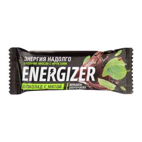 Energizer Батончик-мюсли с фруктами Шоколад с мятой 40 г арт. 3410173