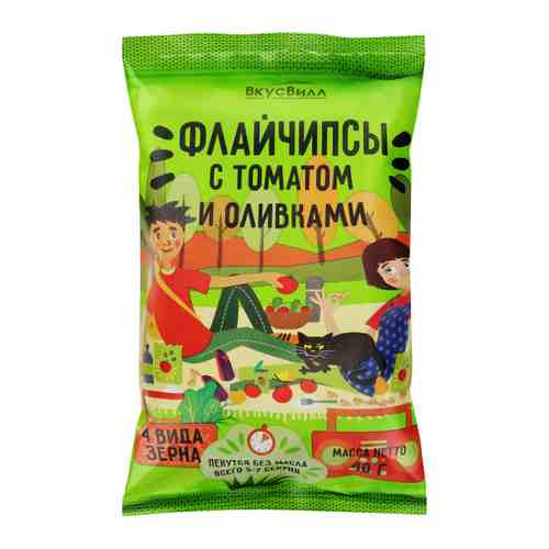Флайчипсы ВкусВилл зерновые с томатом и оливками 40 г арт. 3485558