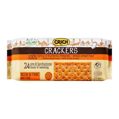 Крекер Crich Crackers Integrali Whole Wheat цельнозерновой 250 г арт. 3518080