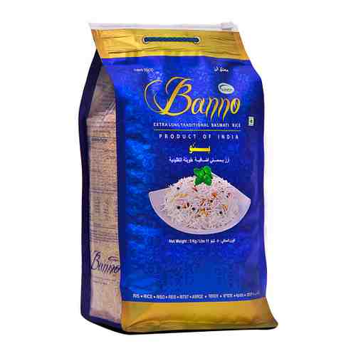 Крупа рис Banno Басмати Эктра Лонг Традиционный 5 кг арт. 3451852