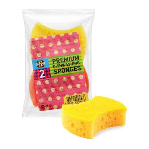 Губка для посуды Meule Premium Dishwashing sponges Косточка 2 штуки арт. 3440949