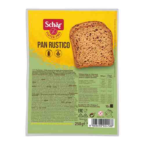 Хлеб Dr.Schar Pan Rustico без глютена 250 г в нарезке арт. 3450520