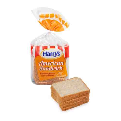 Хлеб Harry's American Sandwich Сандвичный пшеничный с отрубями 515 г в нарезке арт. 3052045