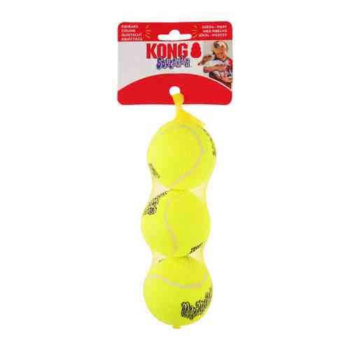Игрушка KONG Air Теннисный мяч средний для собак 3 штуки по 6 см арт. 3420573