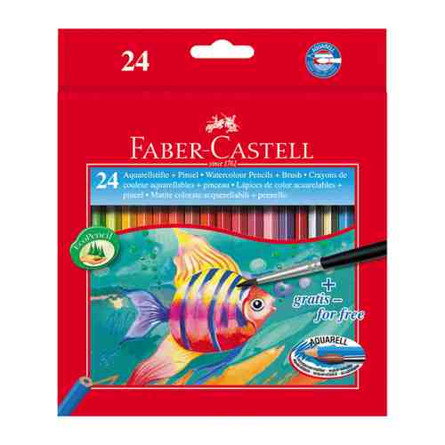 Карандаши акварельные Faber-Castell с кистью 24 цвета арт. 3512782