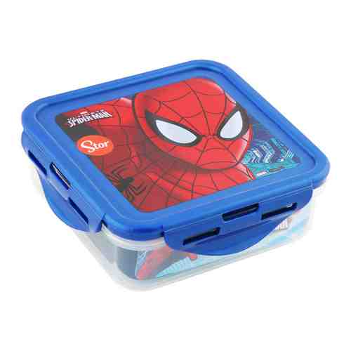 Контейнер для еды детский Stor S.L. Человек-паук Красная паутина пластиковый квадратный 500 мл арт. 3405375